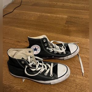 Black high top converse